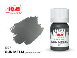 ICM C1027 Краска для творчества, 12 мл, цвет Оружейная сталь (Gun metal)