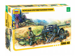 Звезда 3506 Немецкая противотанковая пушка ПАК-40 1/35