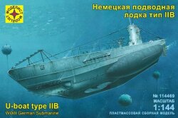 Моделист 114469 Немецкая подводная лодка тип IIB 1/144