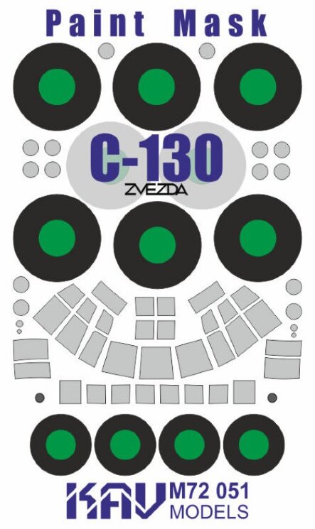 KAV Models M72051 Окрасочная маска на C-130 Hercules (Звезда) 1/72