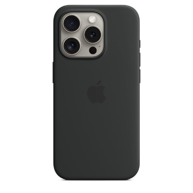 Чехол Apple Silicone Case with MagSafe Black для iPhone 15 Pro Max (MT1M3) 