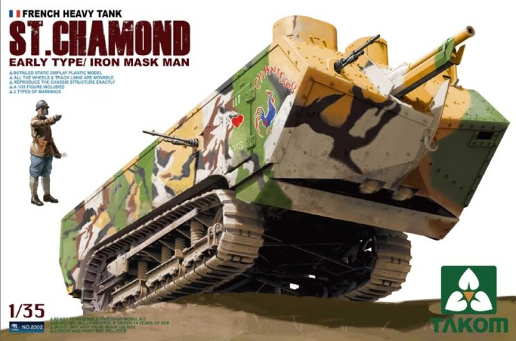Takom 2002 French Heavy Tank St. Chamond Early Type 1/35