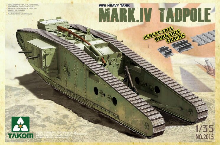 Takom 2015 WWI Heavy Tank MARK IV Tadpole 1/35