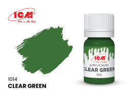 ICM C1014 Краска для творчества, 12 мл, цвет Ясный зеленый (Clear Green)