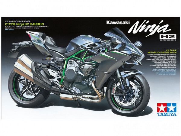 Tamiya 14136 Мотоцикл Kawasaki Ninja H2 Carbon 1/12
