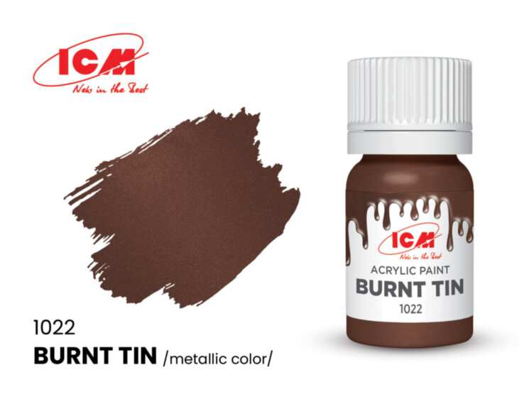 ICM C1022 Краска для творчества, 12 мл, цвет Жженое олово (Burnt Tin)